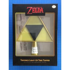 Nintendo Zelda Triforce Light Up Christmas Tree Topper 2022 Collectible 9" LED